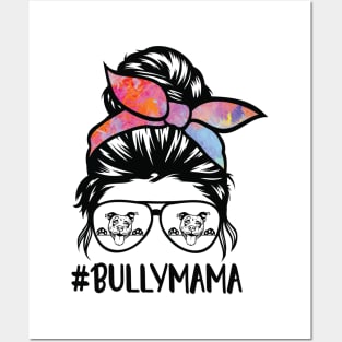 American bully mom messy bun Posters and Art